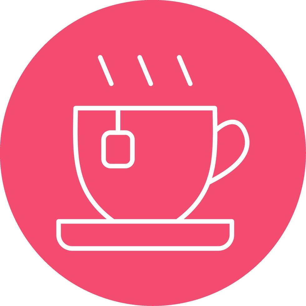 Tea Multi Color Circle Icon vector