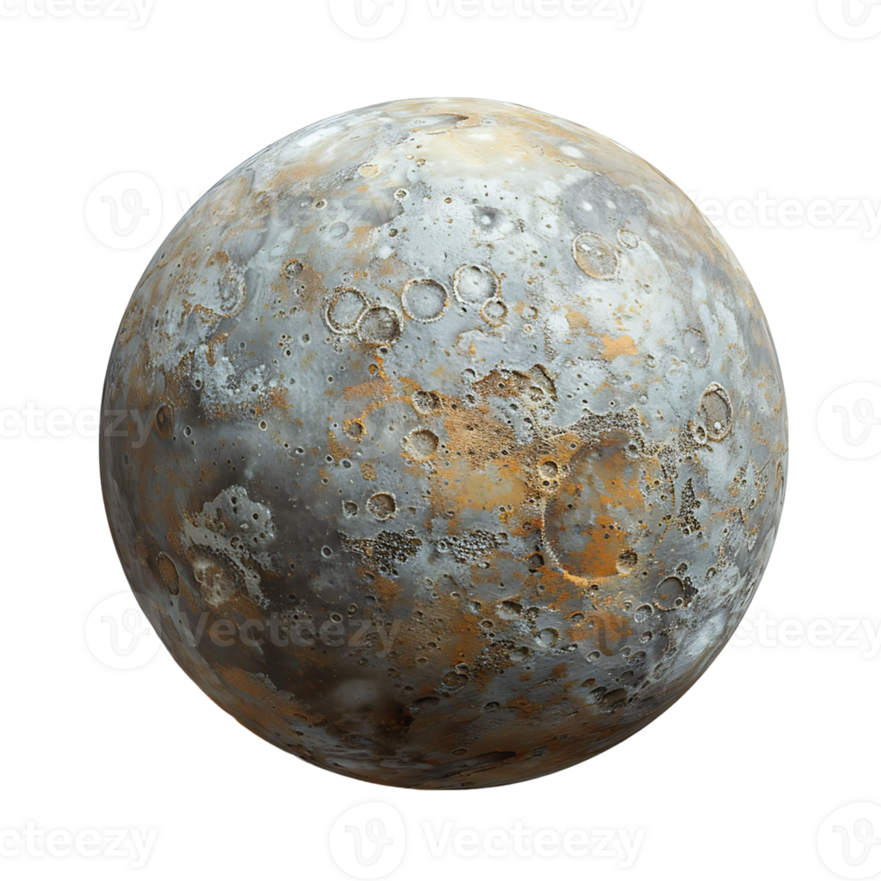 Mercury planet on isolated transparent background png