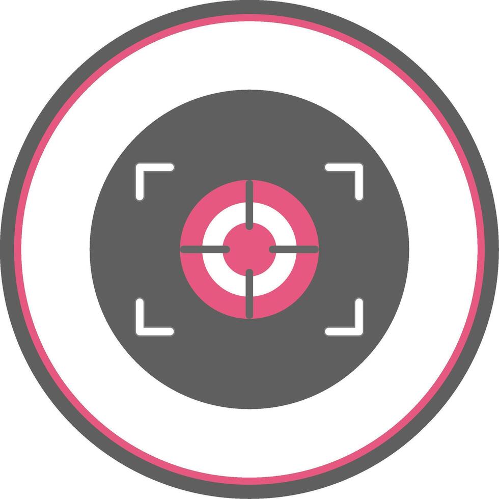 Focus Flat Circle Icon vector
