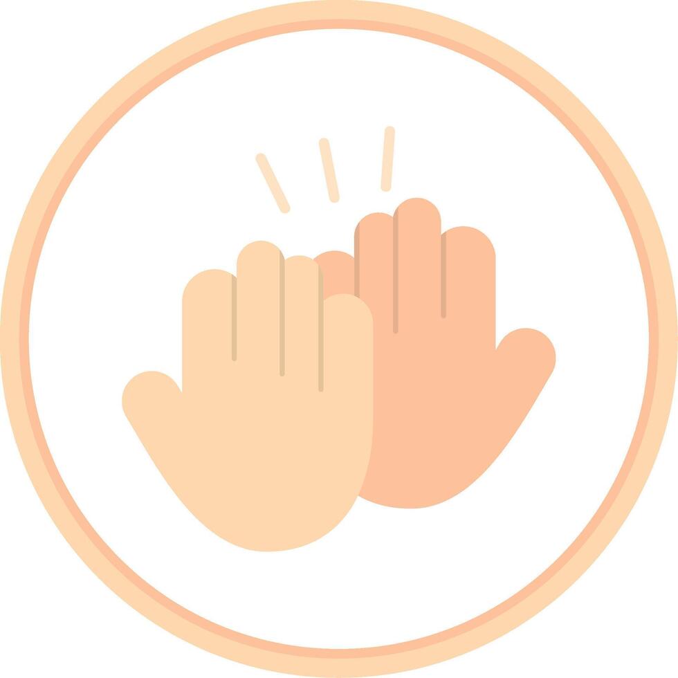 High Five Flat Circle Icon vector