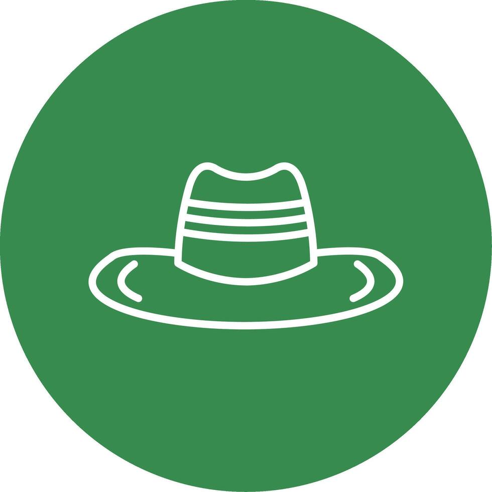 Cowboy Hat Multi Color Circle Icon vector