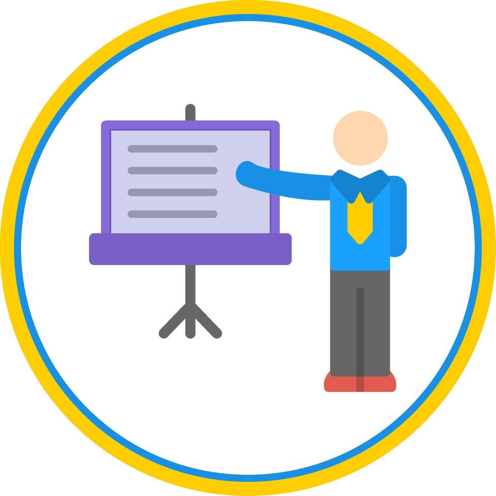 Training Flat Circle Icon vector