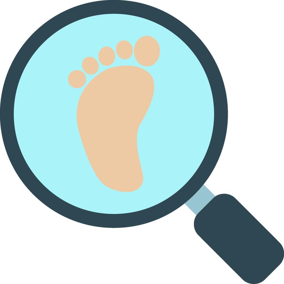 Footprint Flat Circle Icon vector