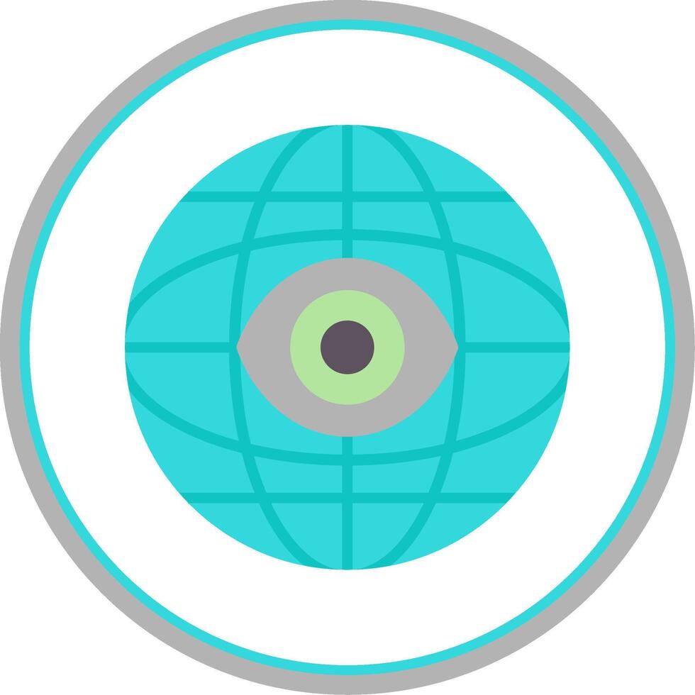 Internet Flat Circle Icon vector