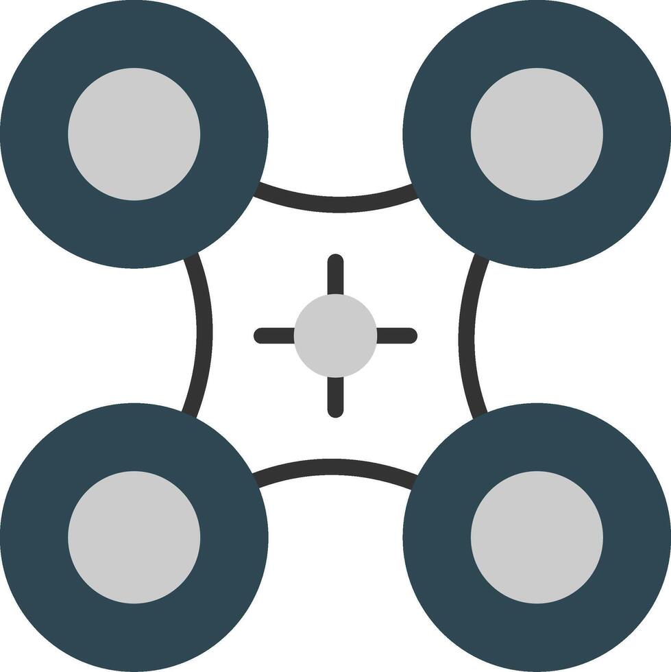 Drone Flat Circle Icon vector