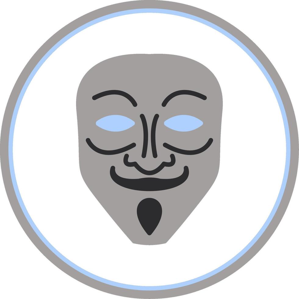 Mask Flat Circle Icon vector