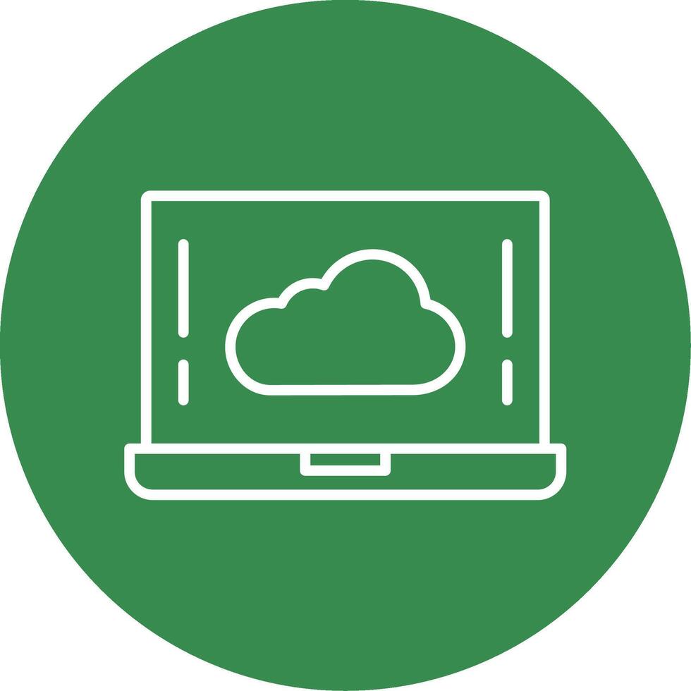 Cloud Multi Color Circle Icon vector