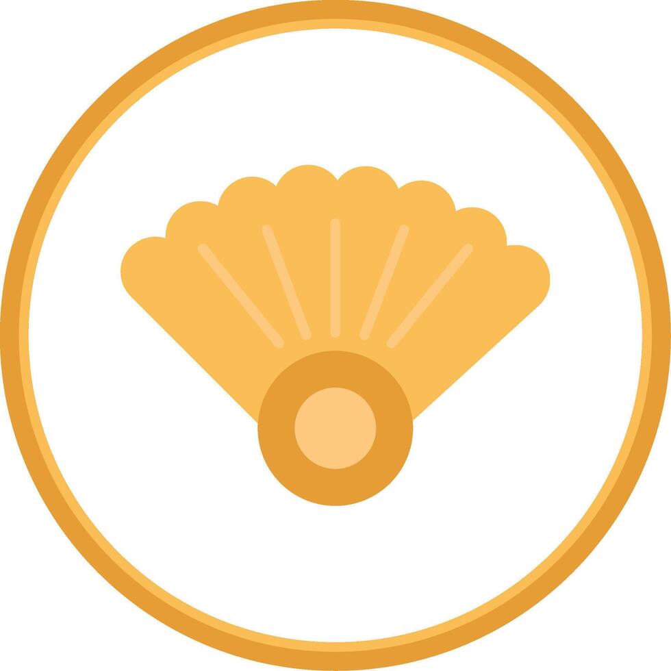 Shell Flat Circle Icon vector