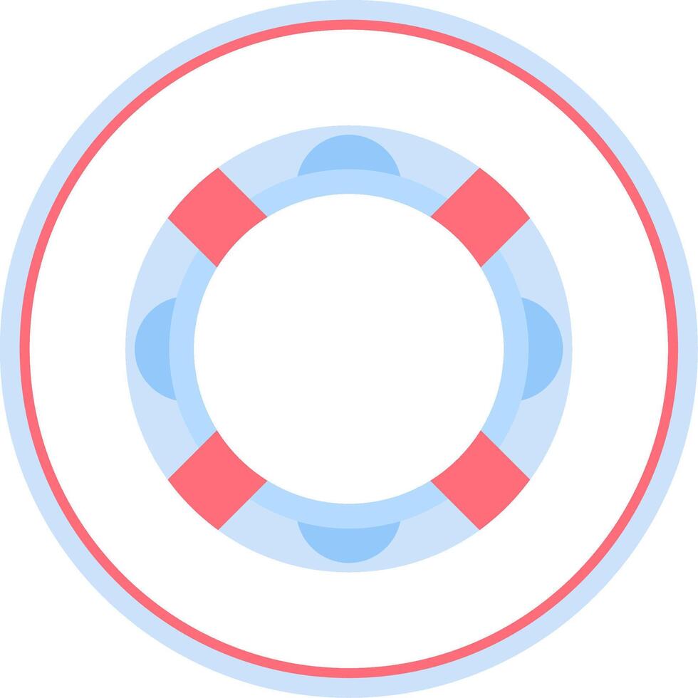 caucho anillo plano circulo icono vector
