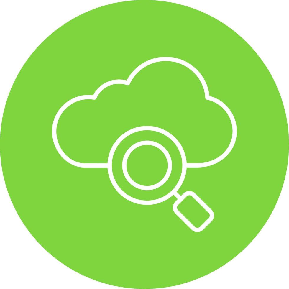 Cloud Multi Color Circle Icon vector