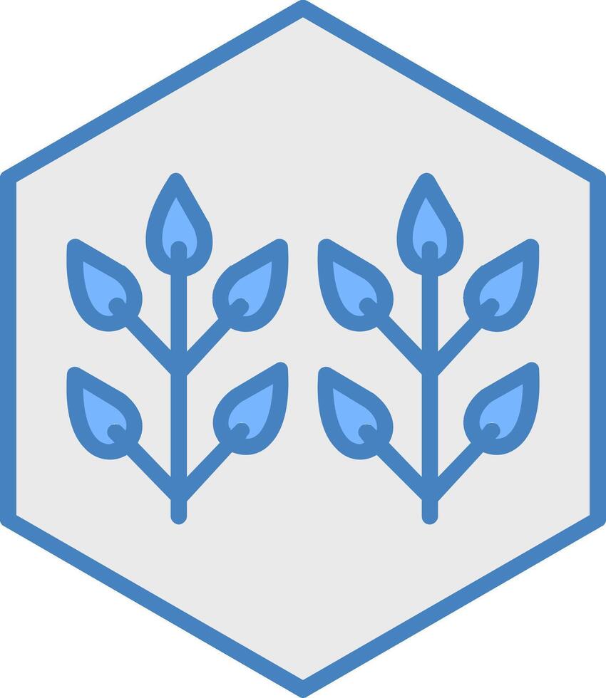 Smart Farming Line Filled Blue Icon vector