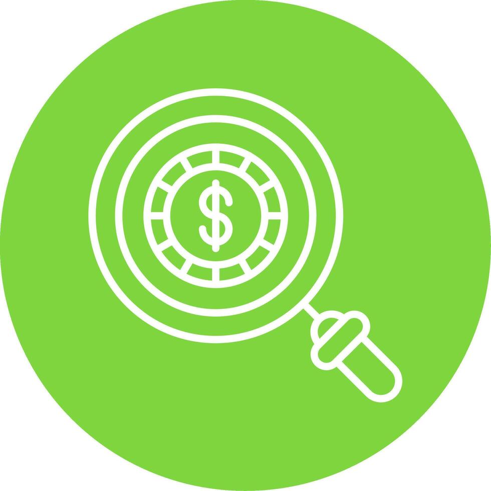 Coin Multi Color Circle Icon vector