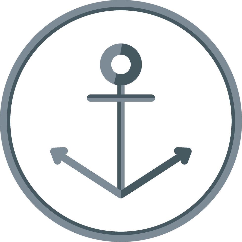 Anchor Flat Circle Icon vector