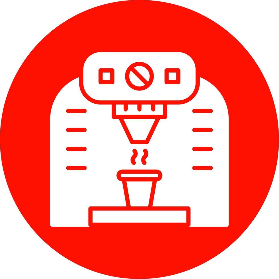 Coffee Machine Multi Color Circle Icon vector
