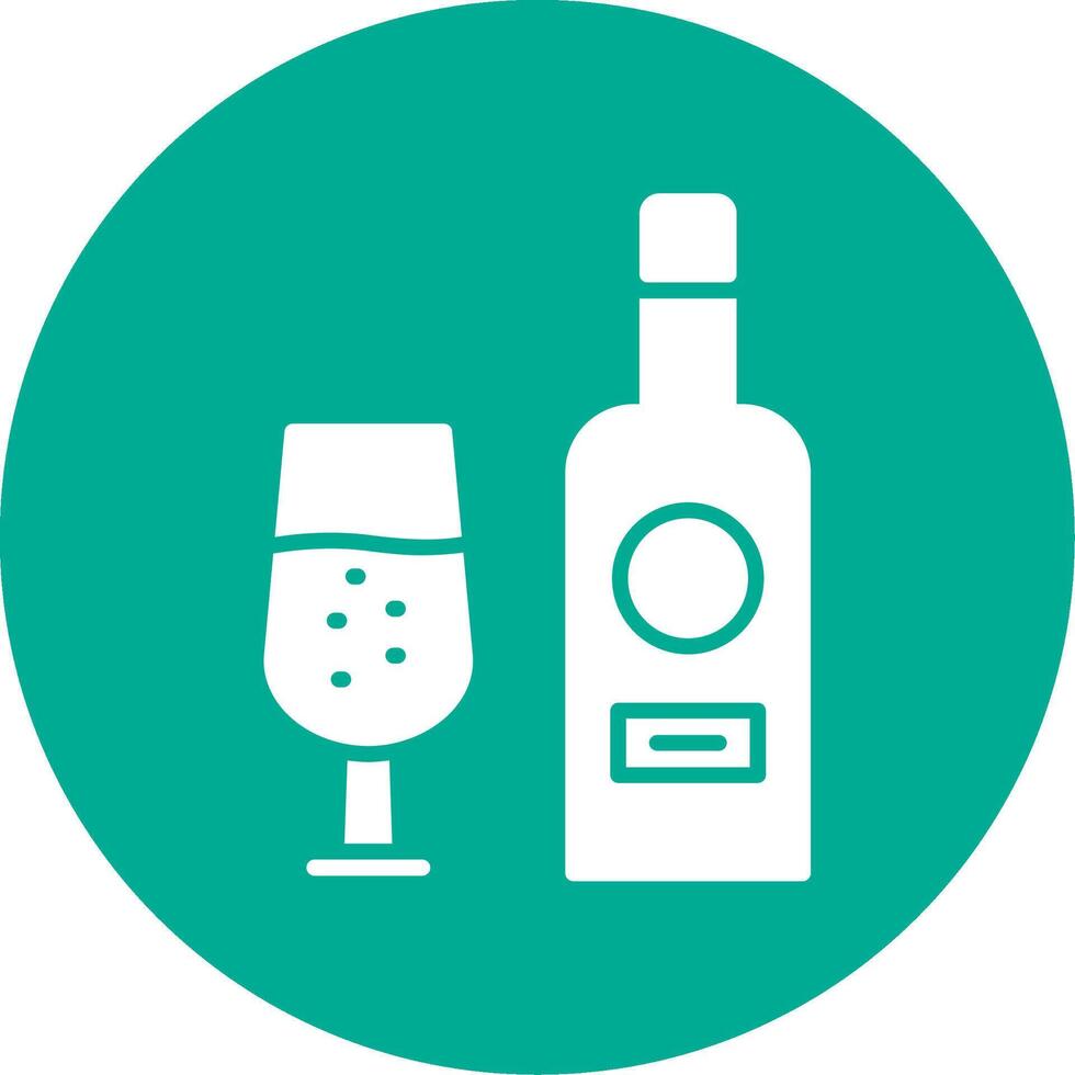 Wine Bottle Multi Color Circle Icon vector