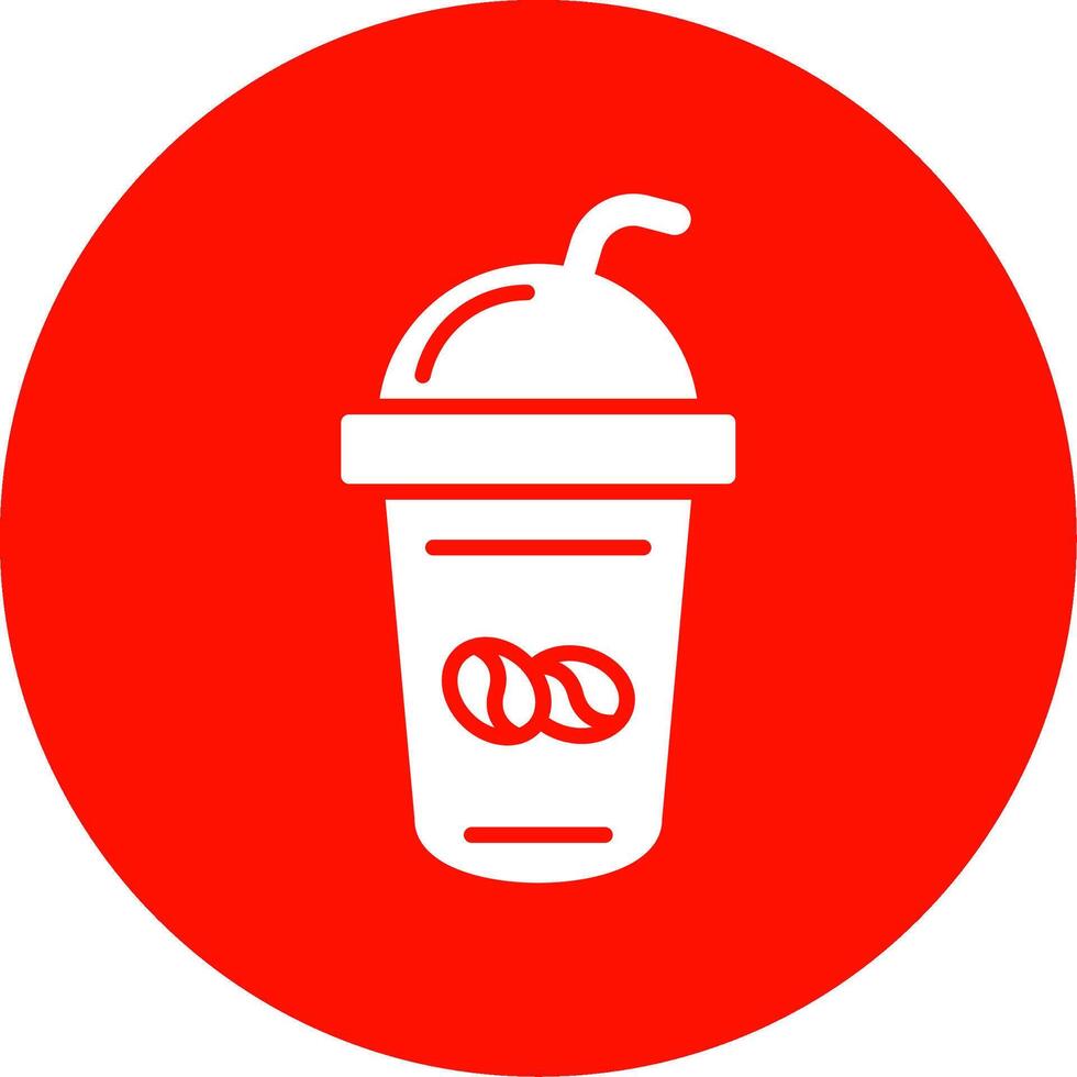 Coffee Shake Multi Color Circle Icon vector