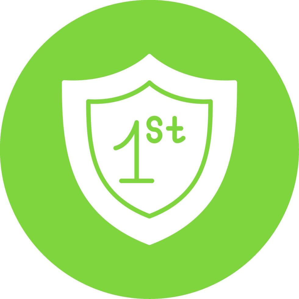 Shield Multi Color Circle Icon vector