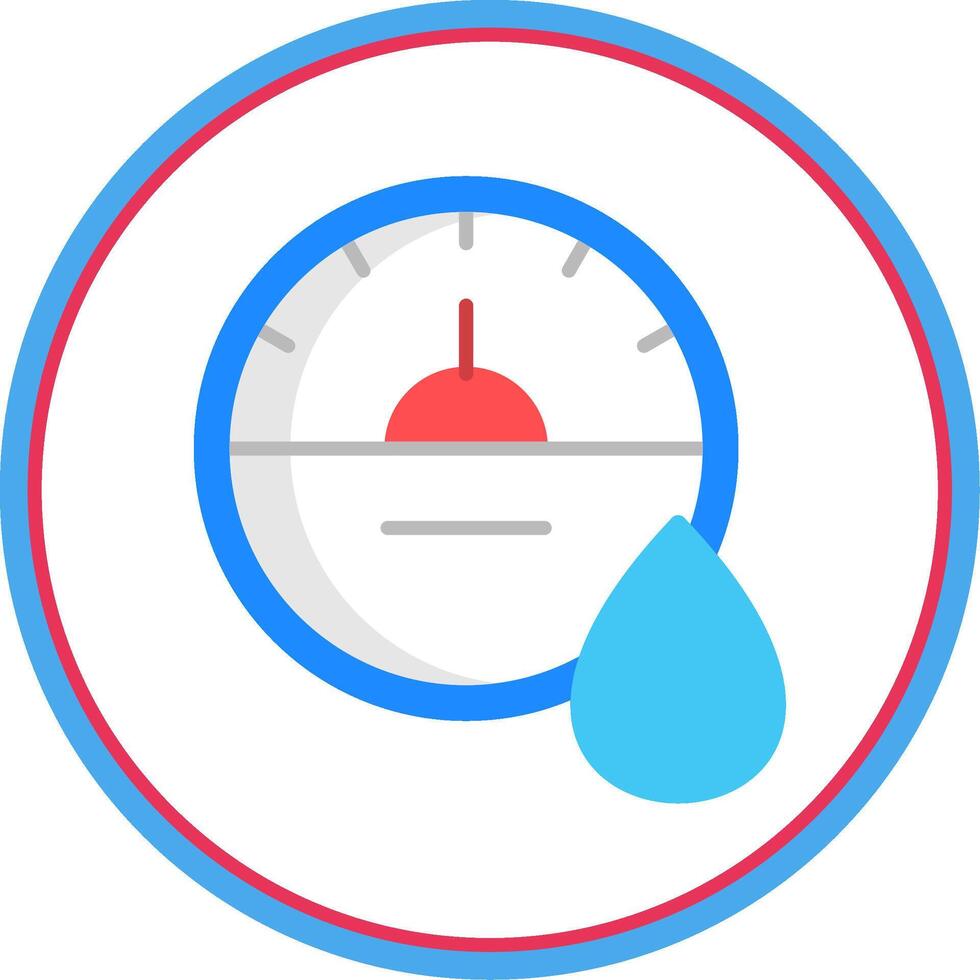 Dial Flat Circle Icon vector