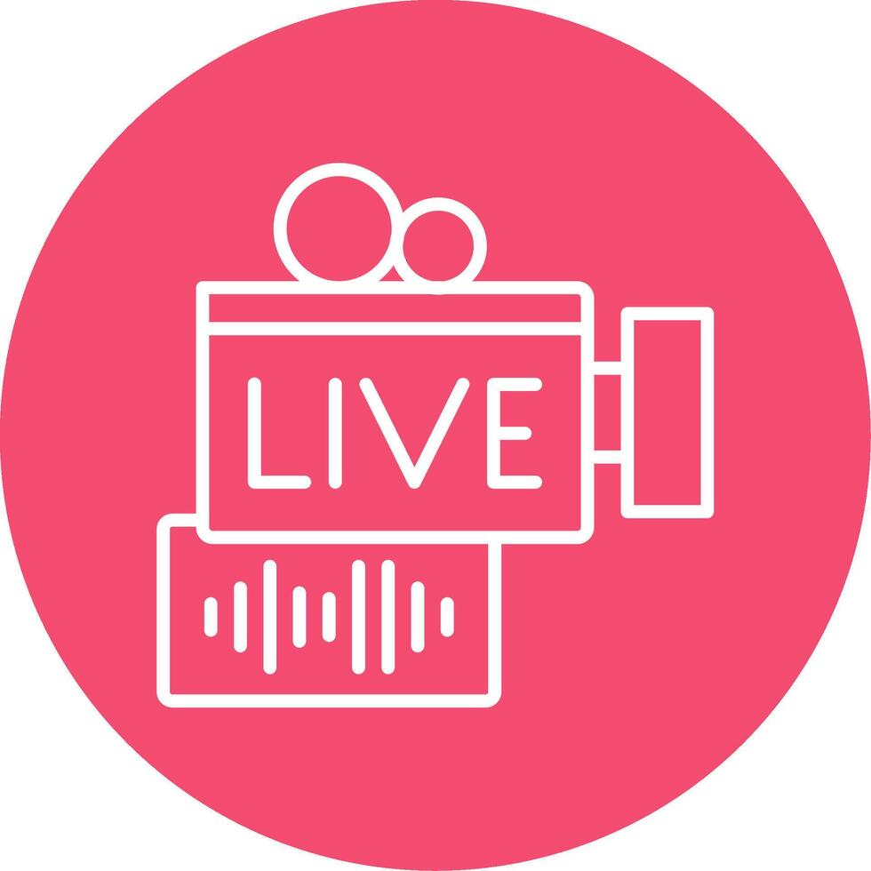 Live Stream Multi Color Circle Icon vector