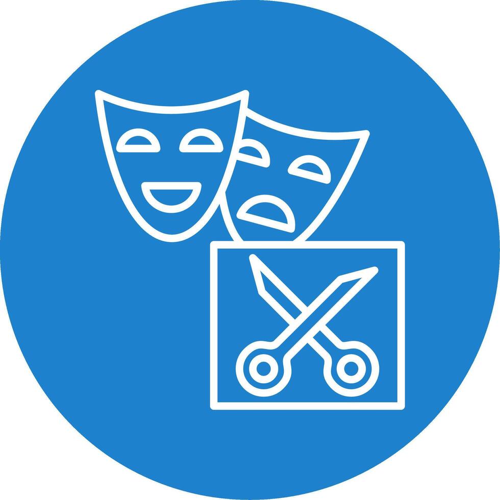 Drama Multi Color Circle Icon vector
