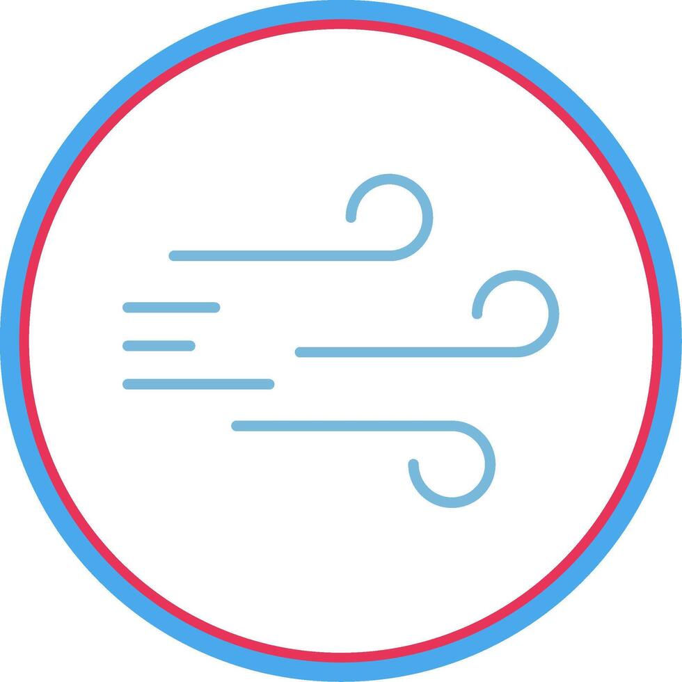 Windy Flat Circle Icon vector