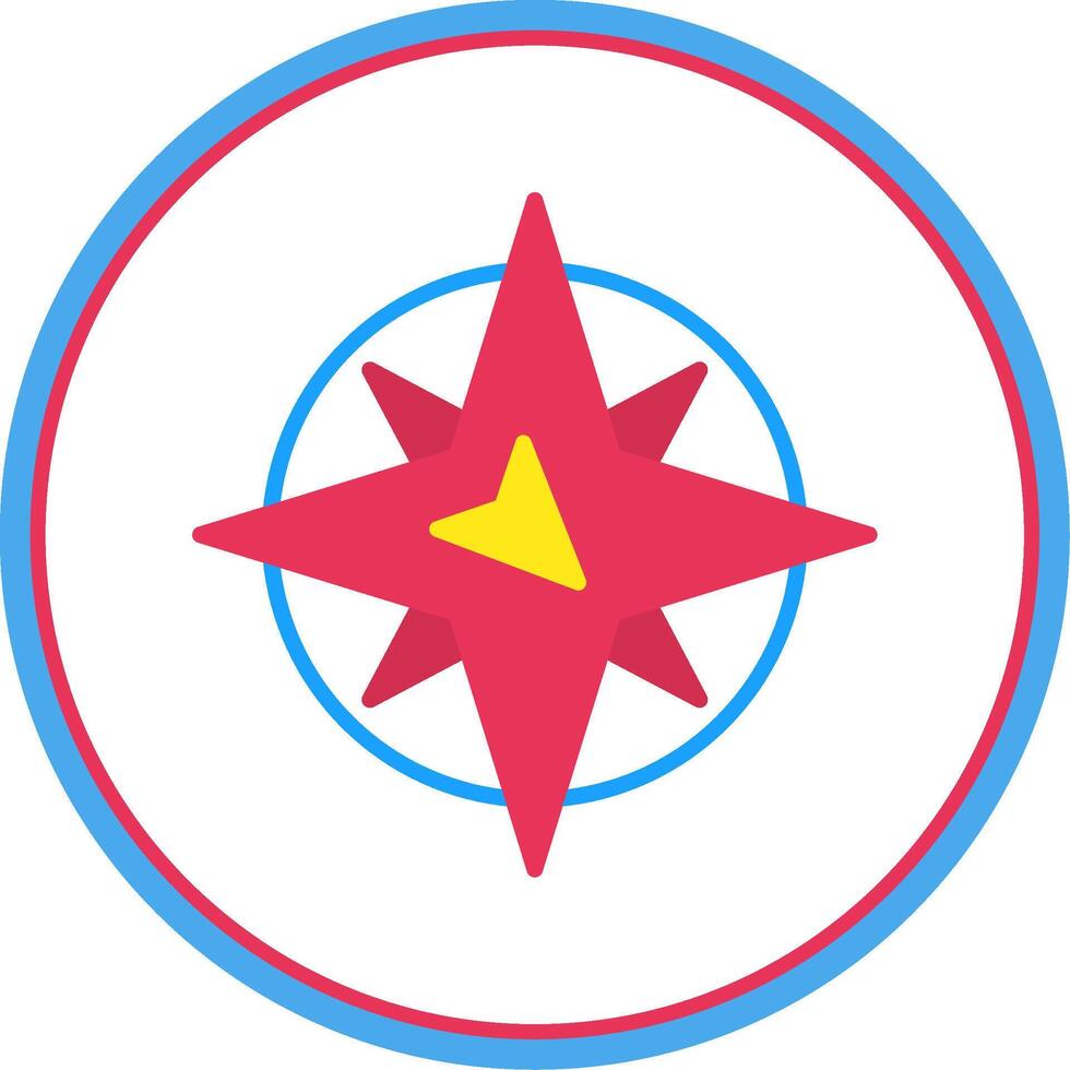 S East Flat Circle Icon vector
