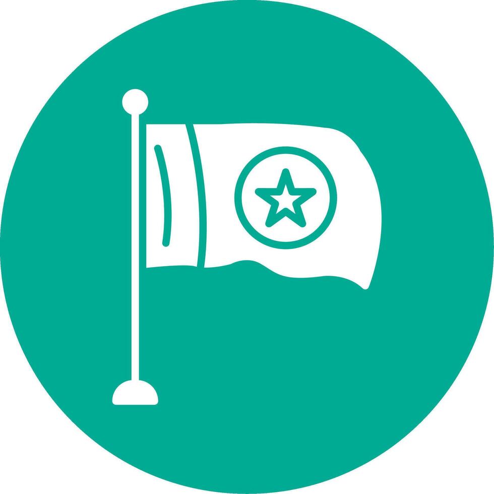Flag Multi Color Circle Icon vector