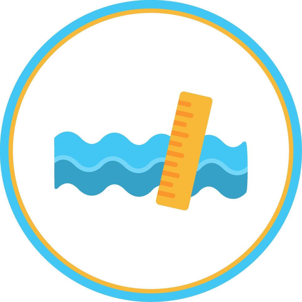 Ruler Flat Circle Icon vector
