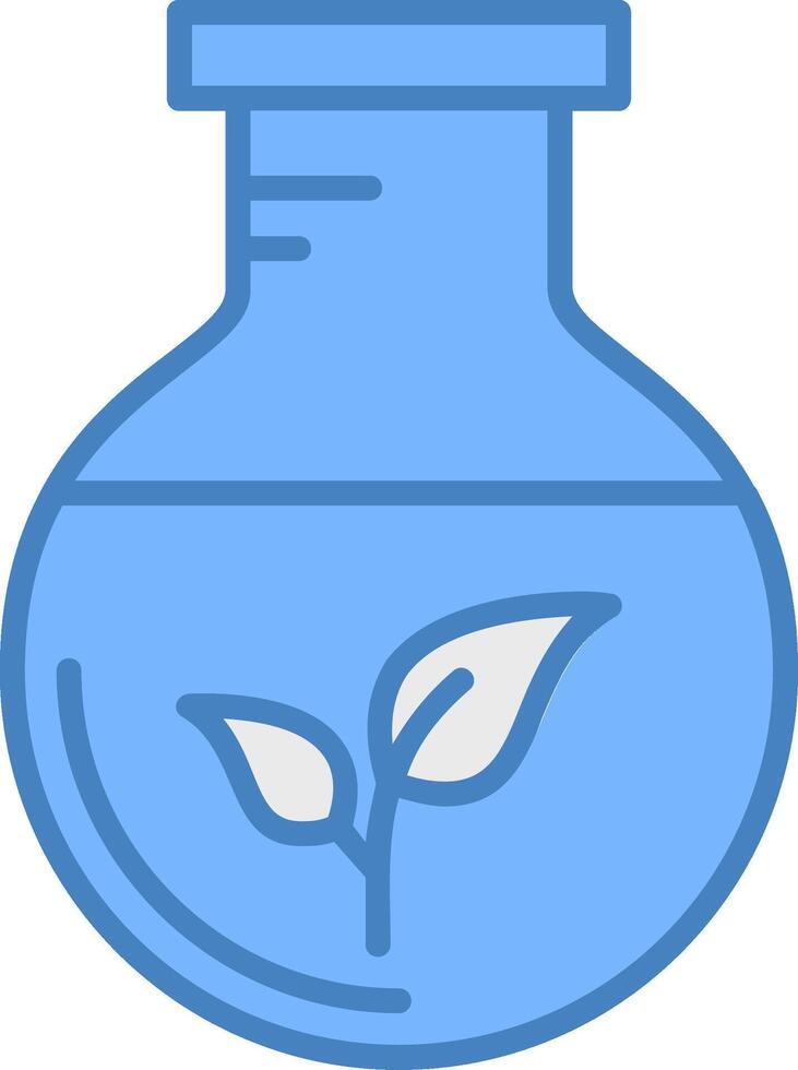 Green Chemistry Line Filled Blue Icon vector