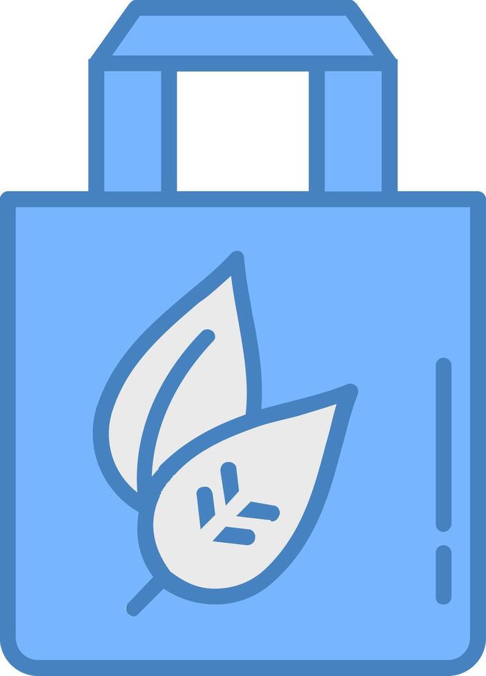 Organic Bag Line Filled Blue Icon vector