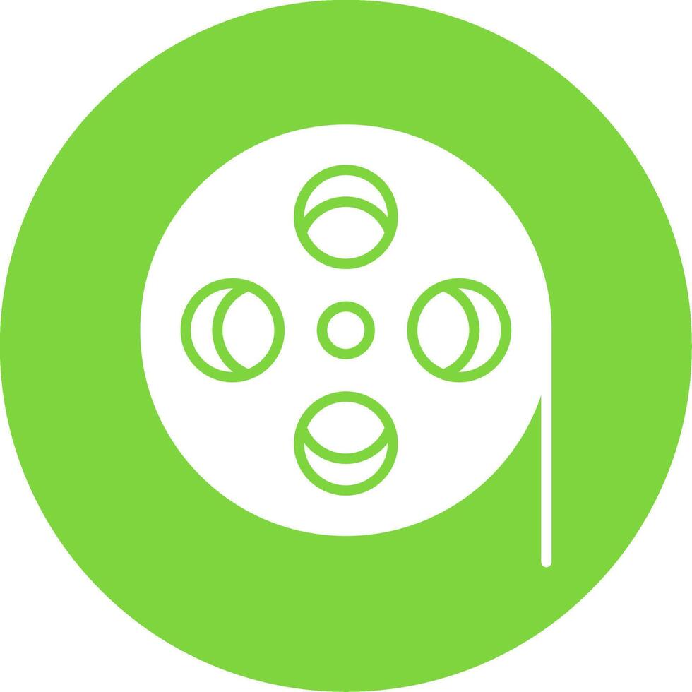 Film Reel Multi Color Circle Icon vector