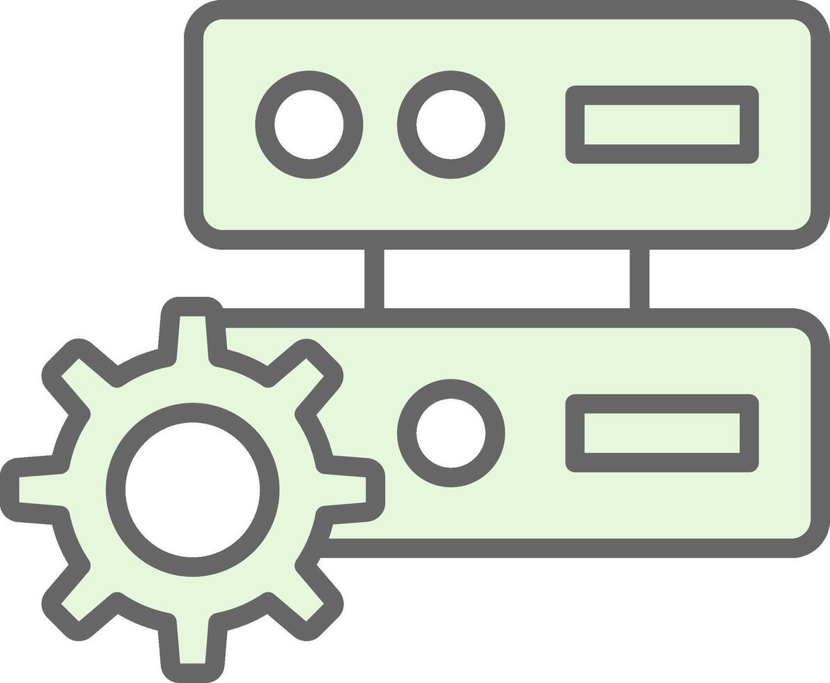 datos administración relleno icono diseño vector