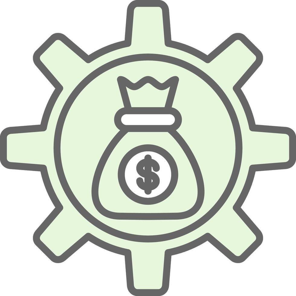 Asset Management Fillay Icon Design vector