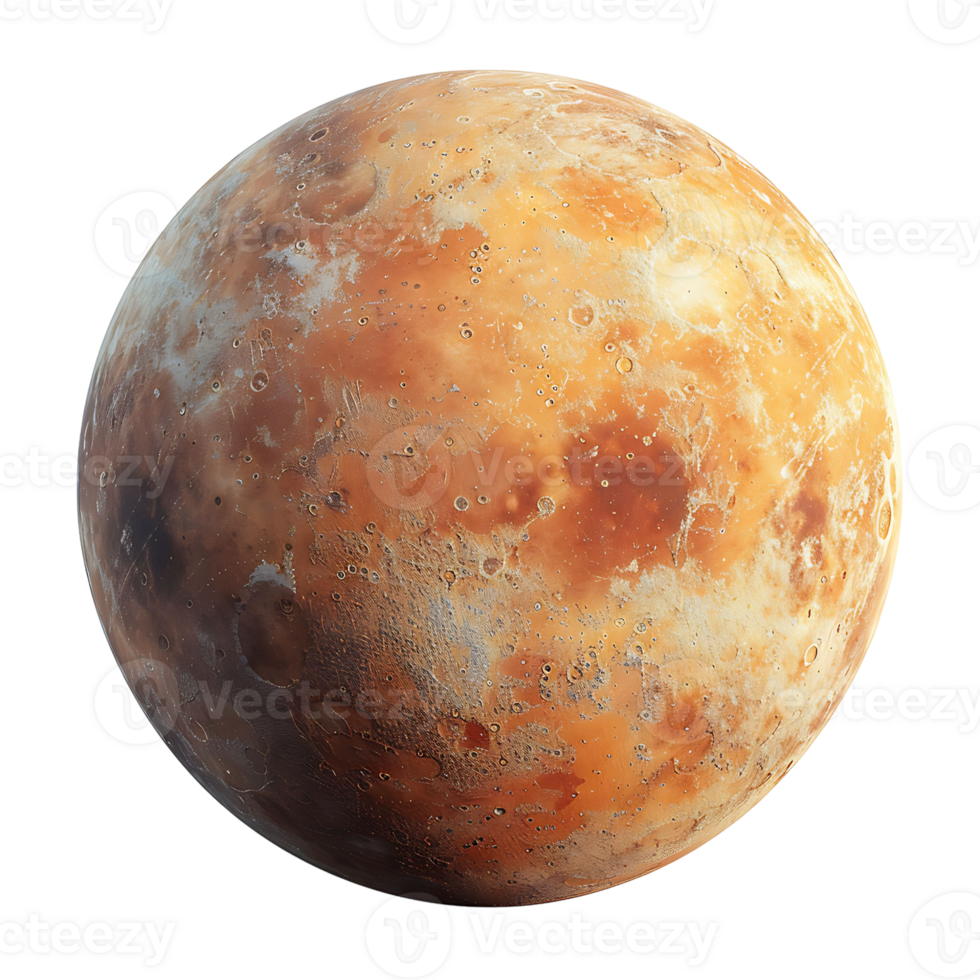 Mercury planet on isolated transparent background png