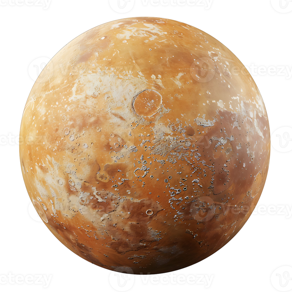 Mercury planet on isolated transparent background png