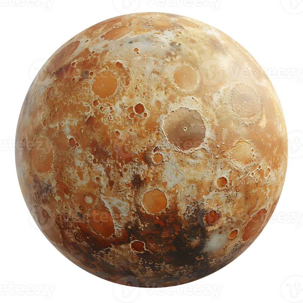 Mercury planet on isolated transparent background png