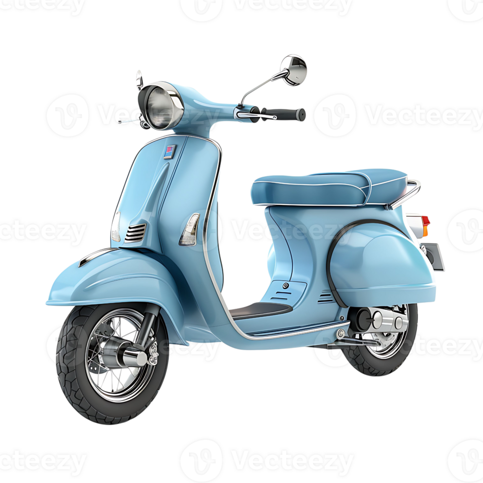 3d scooter on isolated transparent background png