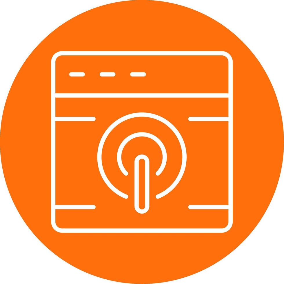 Browser Multi Color Circle Icon vector