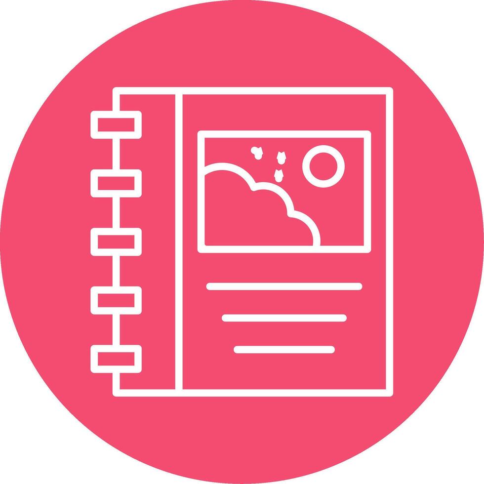 Photo Album Multi Color Circle Icon vector