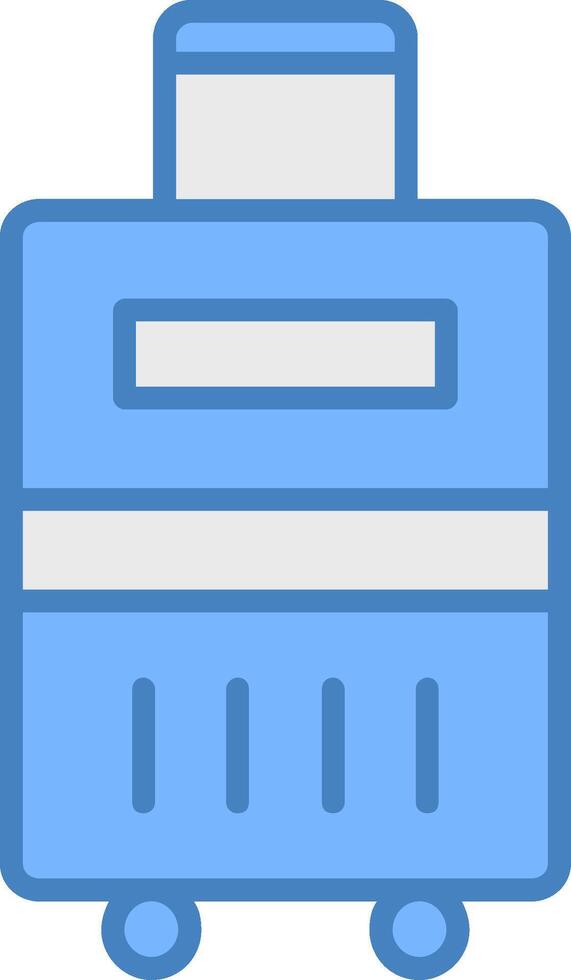Luggage Line Filled Blue Icon vector