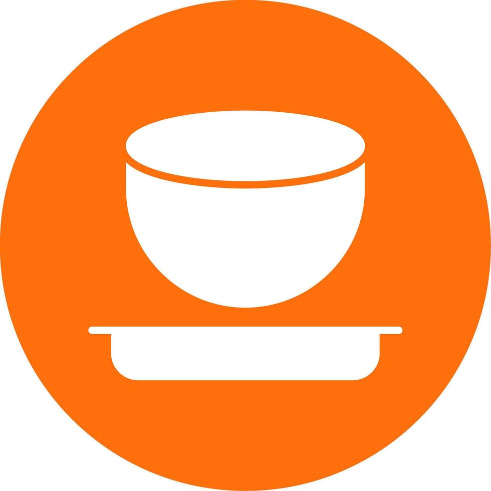 Bowl Multi Color Circle Icon vector