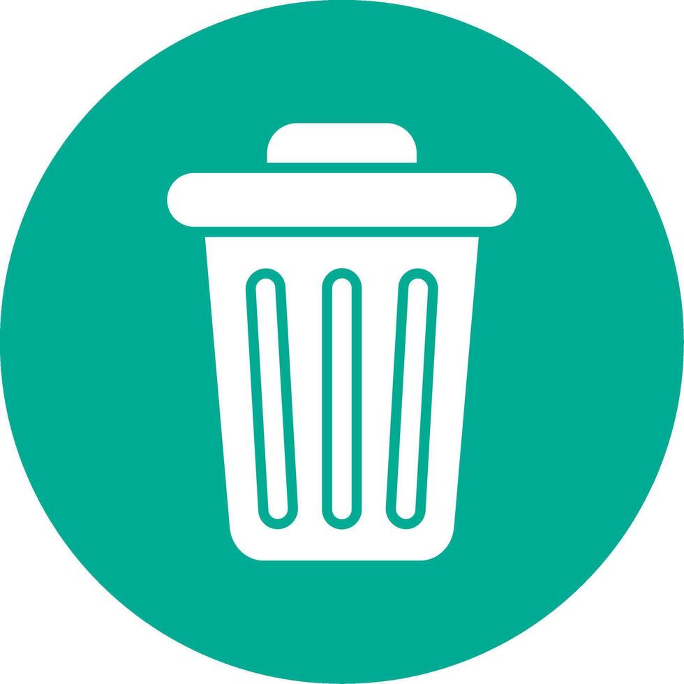 Dustbin Multi Color Circle Icon vector