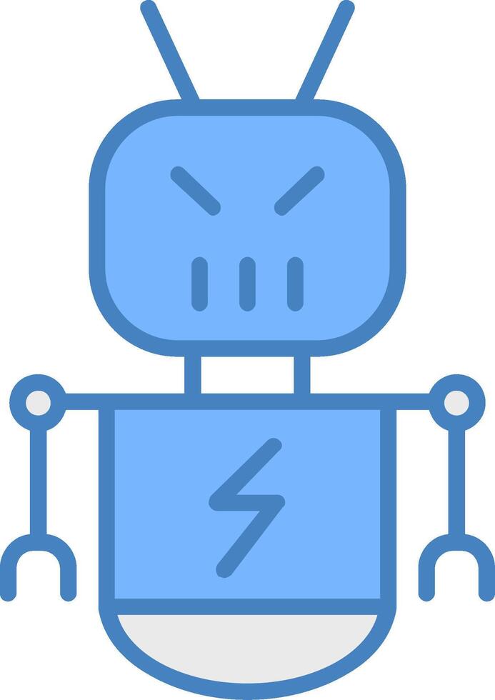 Botnet Line Filled Blue Icon vector