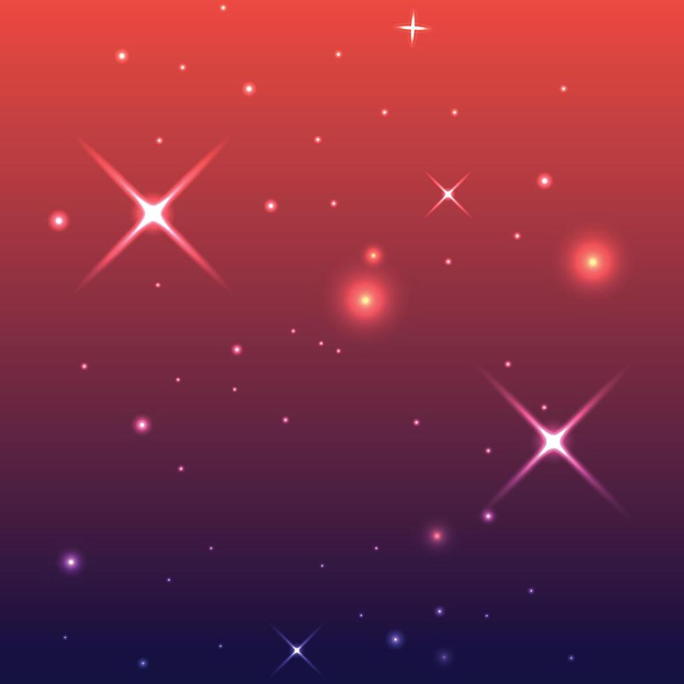 Galaxy background with bright stars design vector