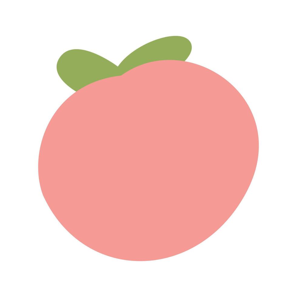 peach fruit isolated icon design on white vector