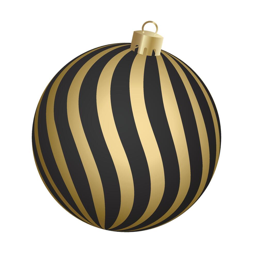 Realistic christmas ball ornament on white background vector