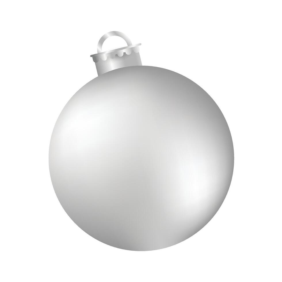 Realistic christmas ball ornament illustration on white vector