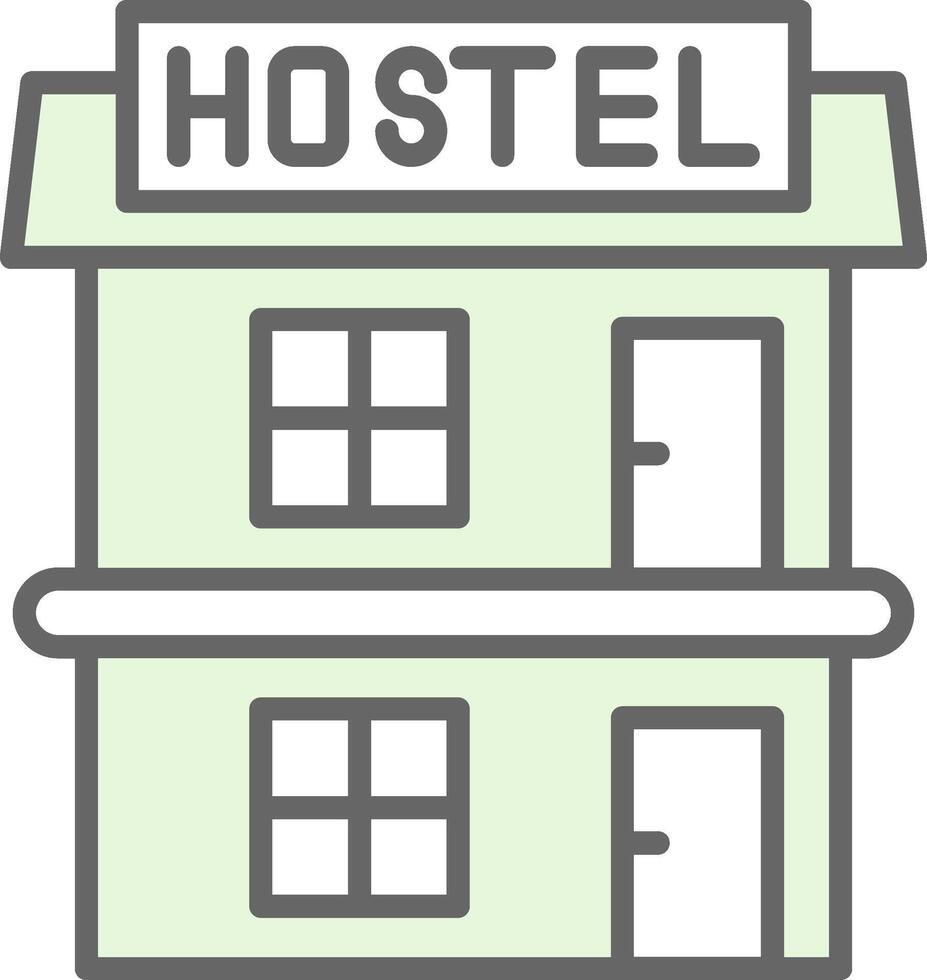 Hostel Fillay Icon Design vector