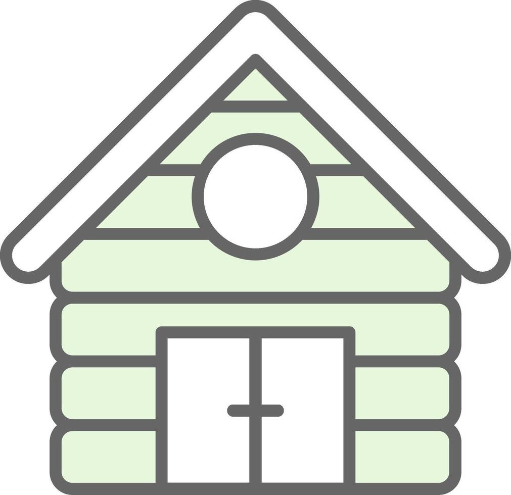 Cabin Fillay Icon Design vector