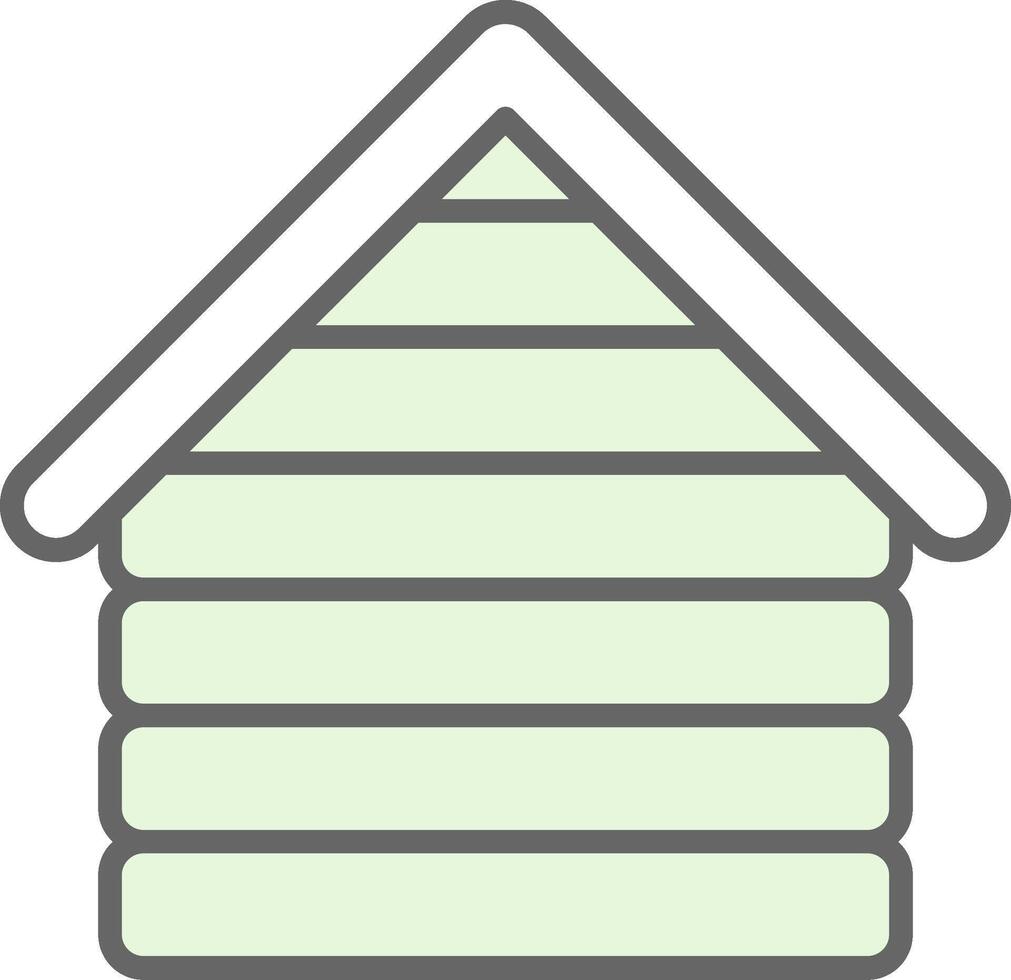 de madera casa relleno icono diseño vector